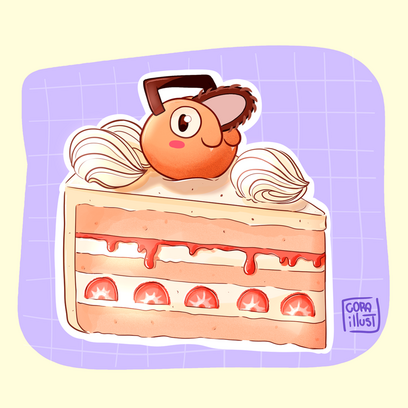 Pochita Cake (fanart)